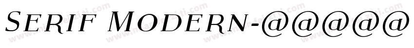 Serif Modern字体转换